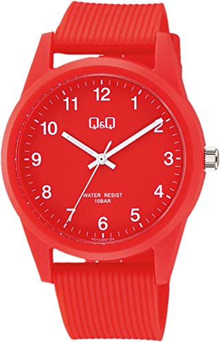 [シチズン Q&Q] 腕時計 アナログ 防水 ウレタンベルト VS40-007 レッド